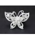 SB127 - Korean silver plated crystal butterfly Brooch
